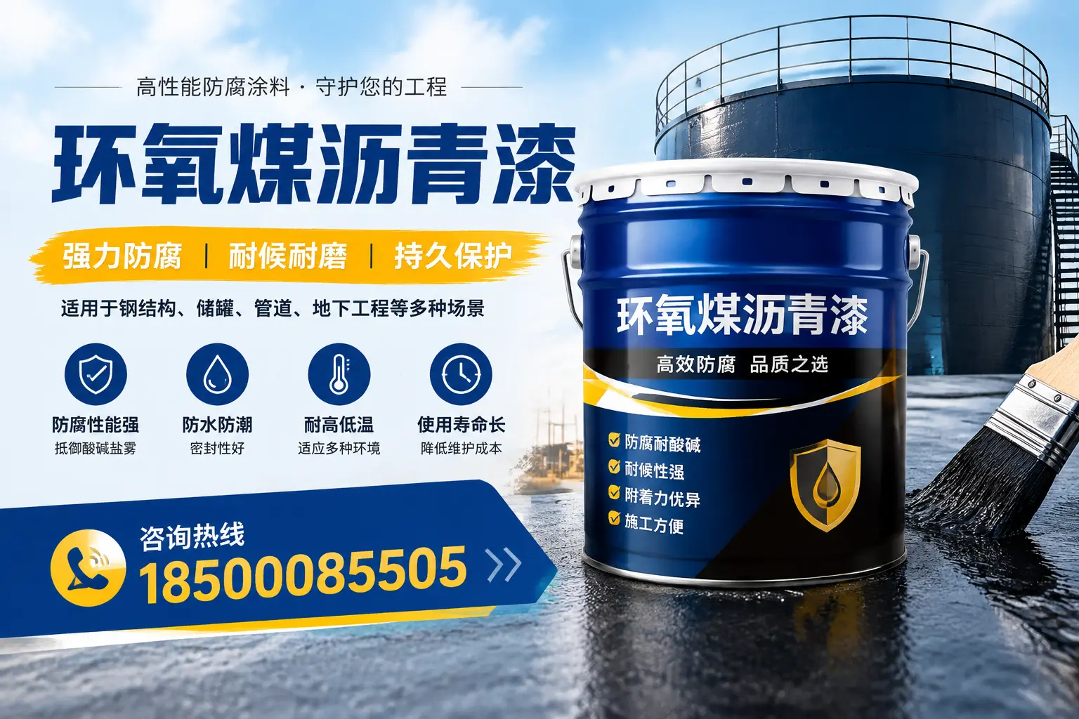环氧煤沥青漆在工业中的应用，重庆郊县企业的选择